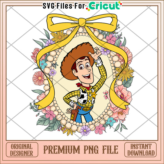 Woody Floral PNG Instant Download