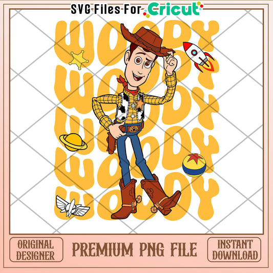 Woody PNG Toy Story Retro Design