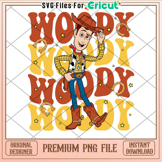 Woody Retro PNG Cricut Design