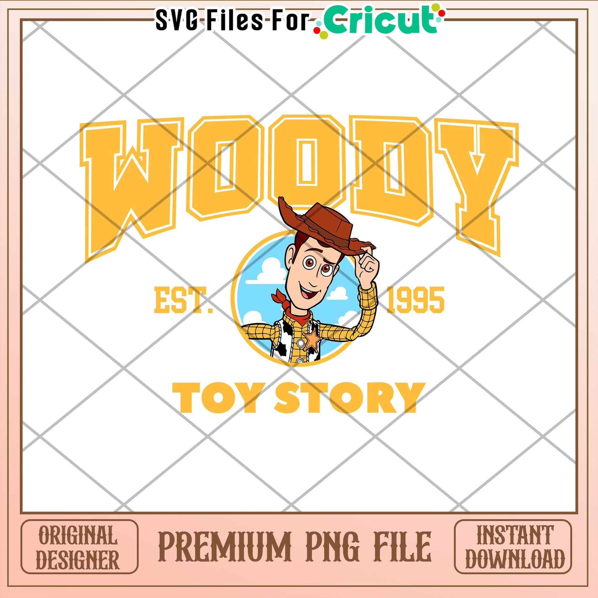 Woody Toy Story Premium PNG File Instant Download for Cricut
