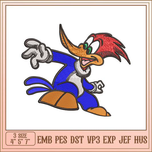 Woody Woodpecker Embroidery Design