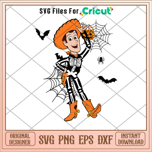Woody character cosplay ghost svg, woody svg, halloween svg