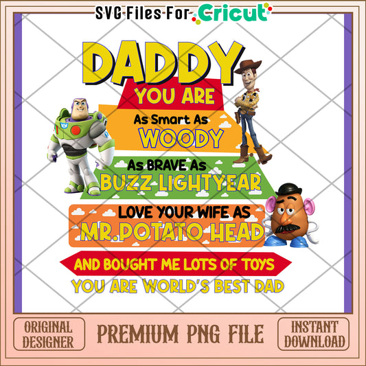 Worlds Best Dad PNG Toy Story Design