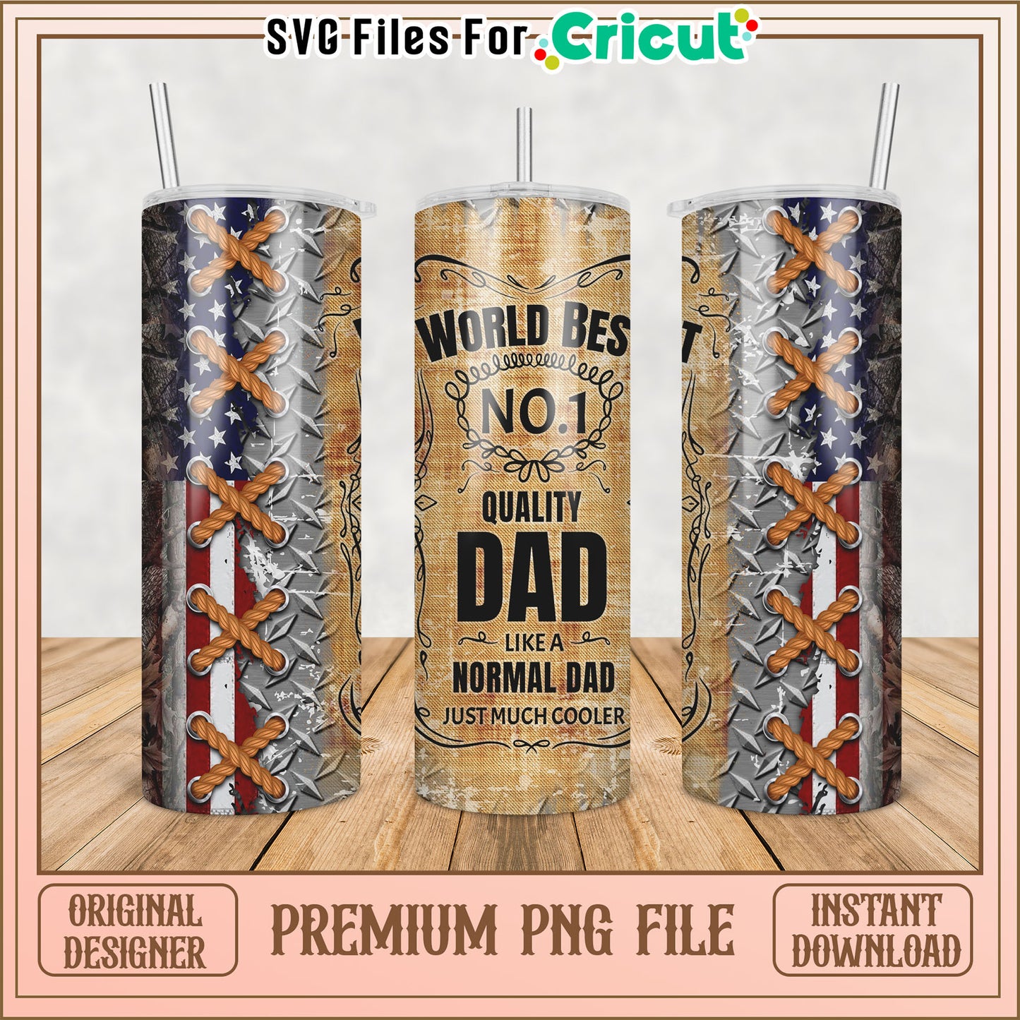 Worlds Best Dad Tumbler PNG
