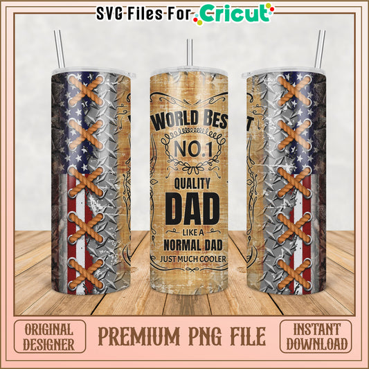 Worlds Best Dad Tumbler PNG