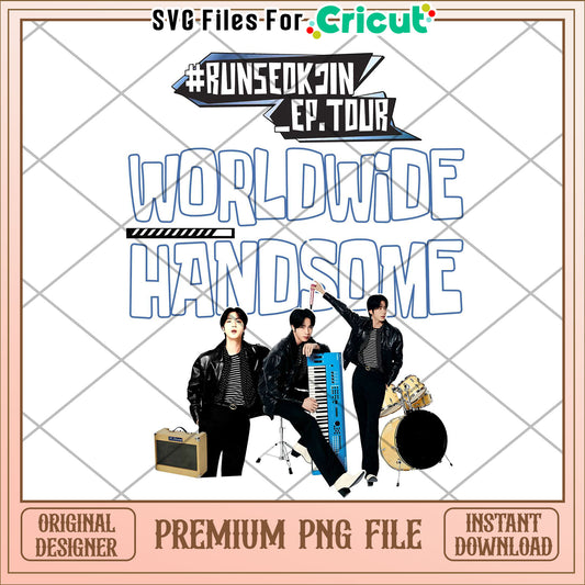 Worldwide handsome jin png, jin bts png, kpop idol aesthetic png