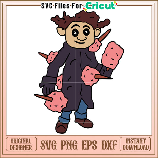 Wybie lovat svg, coraline cartoon svg, sesame workshop svg