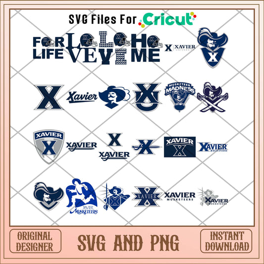 Xavier Musketeers svg, Xavier Musketeers svg bundle, NCAA svg