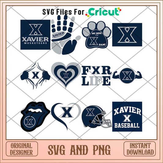 Xavier Musketeers for life svg, Xavier Musketeers svg bundle, NCAA svg