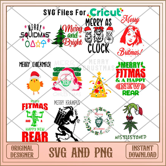 Merry Christmas svg bundle, Christmas day svg - Svgfileforcricut