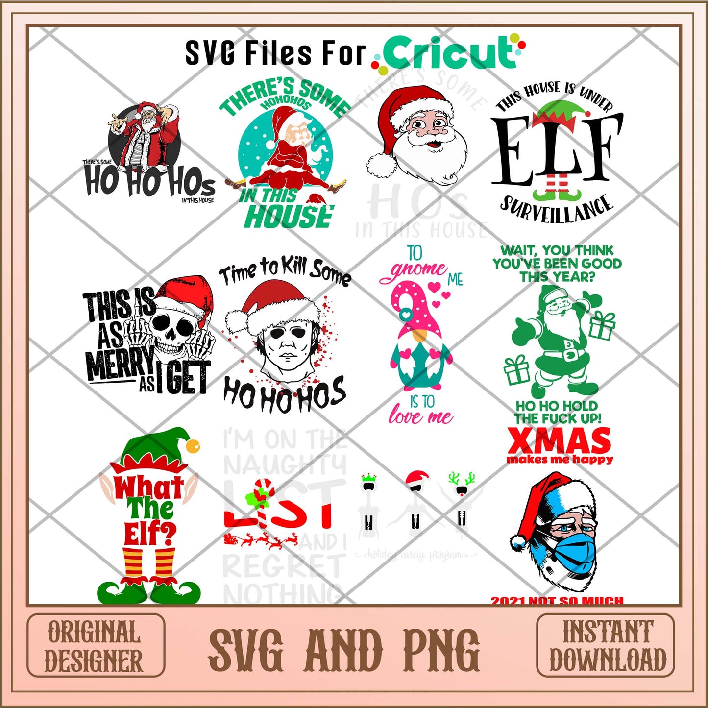 Merry Christmas hohoho svg bundle, Christmas day svg - Svgfileforcricut