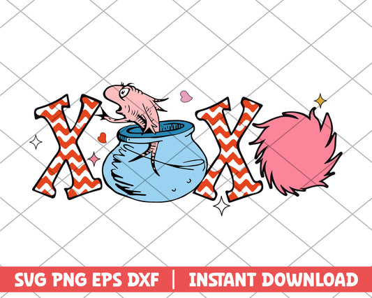 Xoxo dr.seuss valentine's svg 