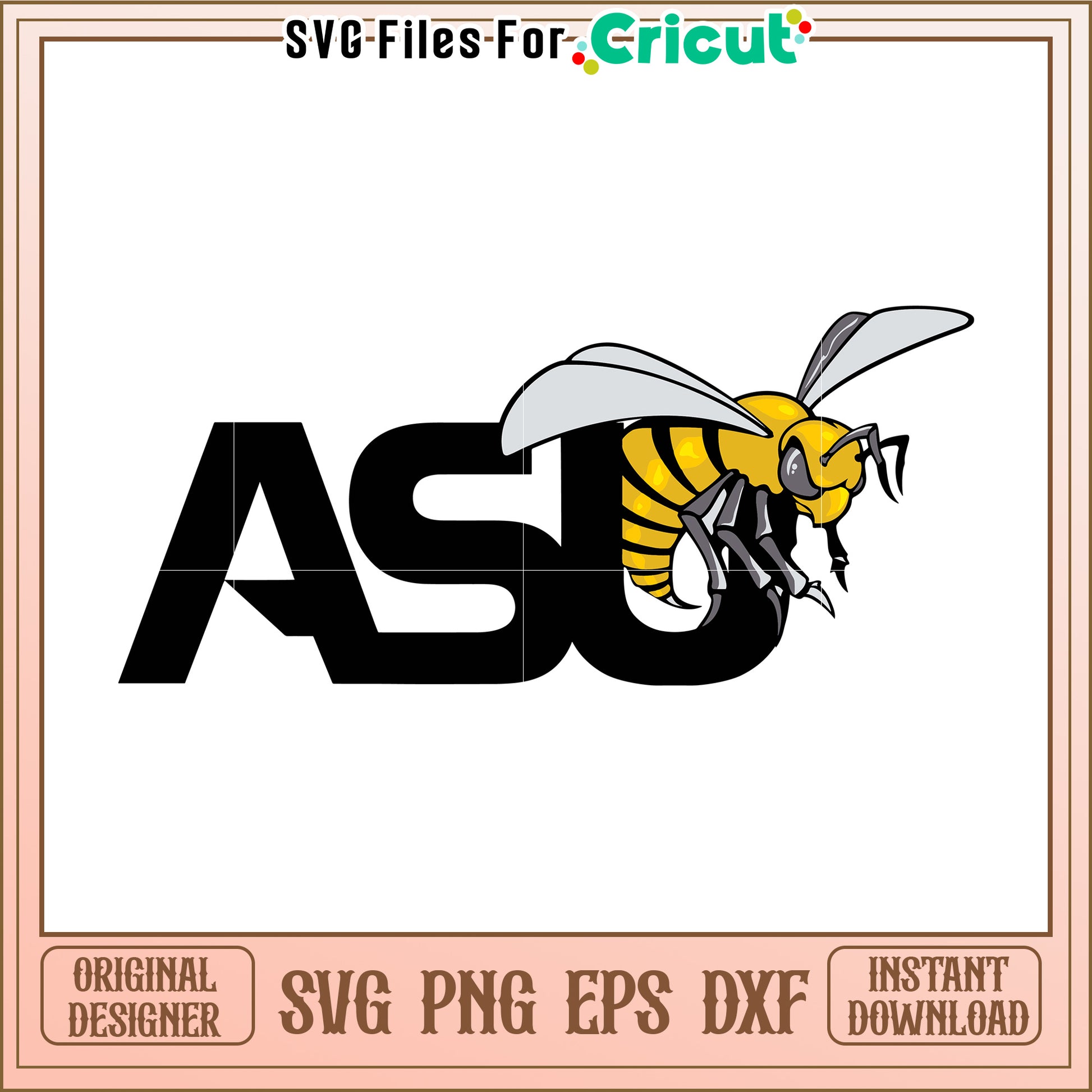 Yellow Bee Logo SVG Design for Cricut, Perfect for Creative Projects