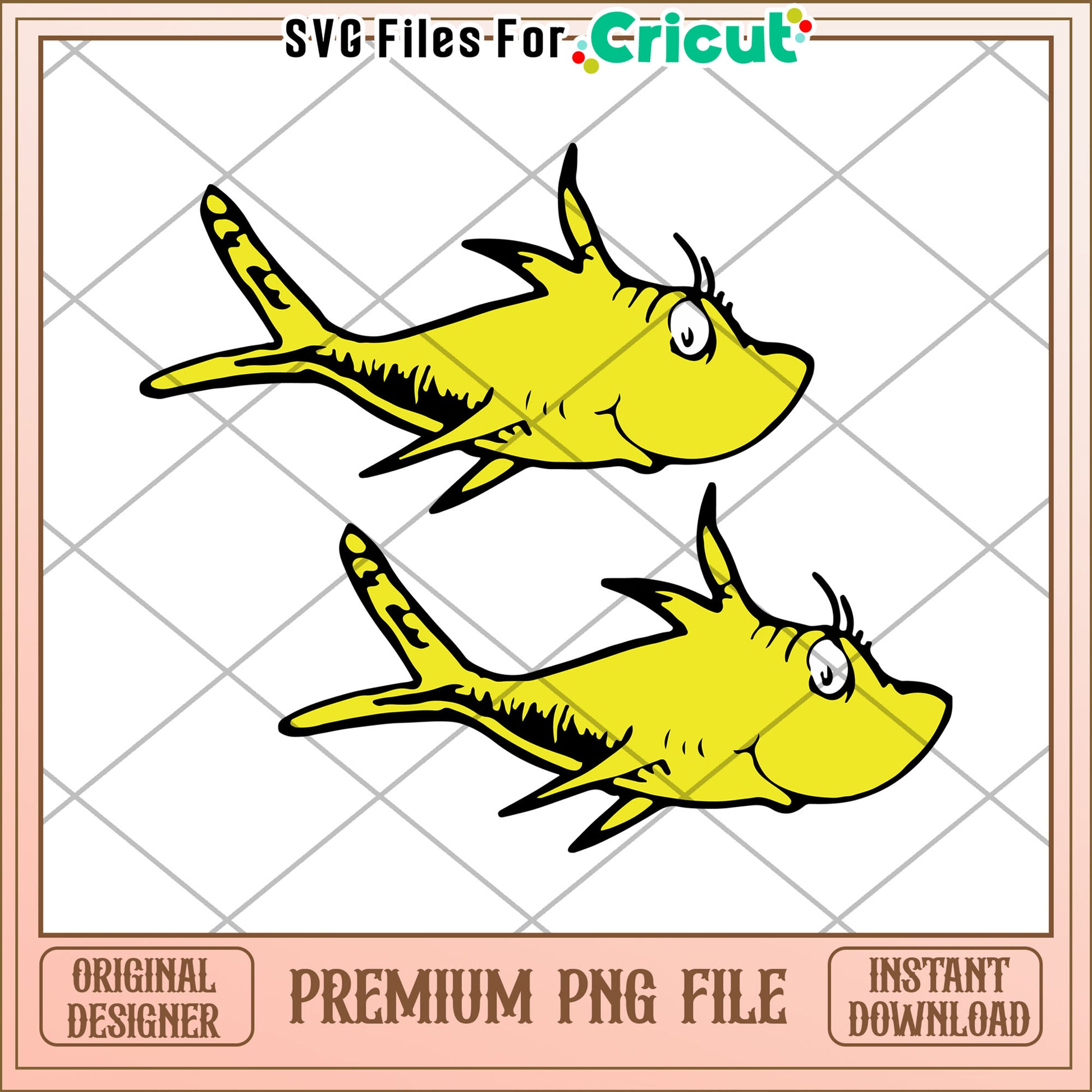 Yellow Fish PNG, Instant Download