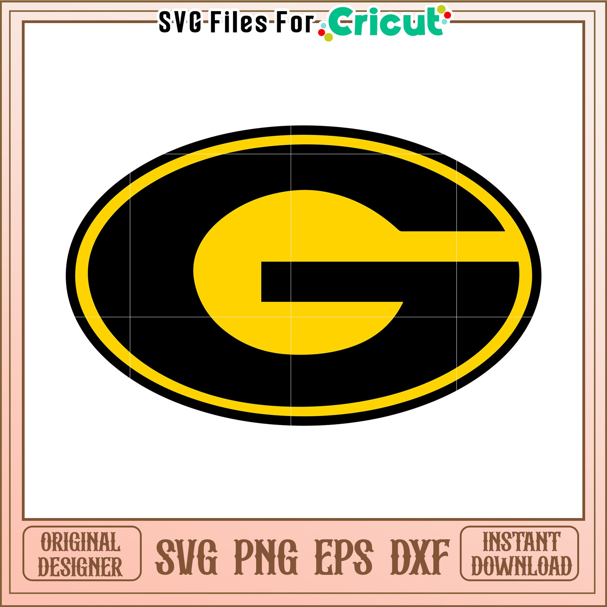 Yellow and Black G Logo SVG for Cricut, Perfect for DIY Projects and Crafts