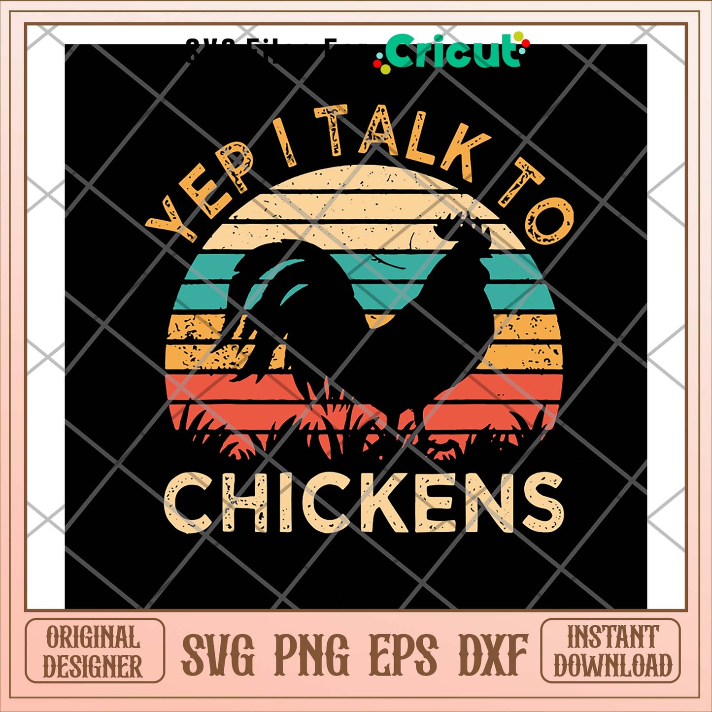 Yep I Talk To chicken svg, chicken svg, funny svg