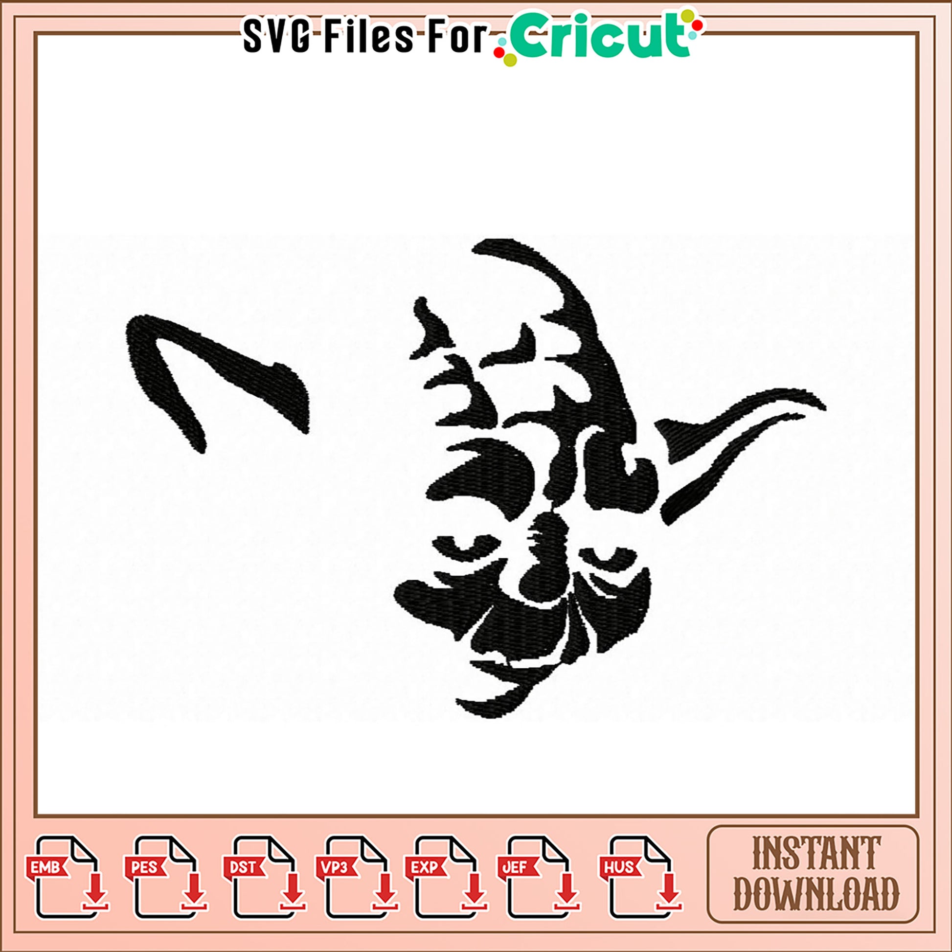 Yoda Embroidery Design Instant Download for Crafting
