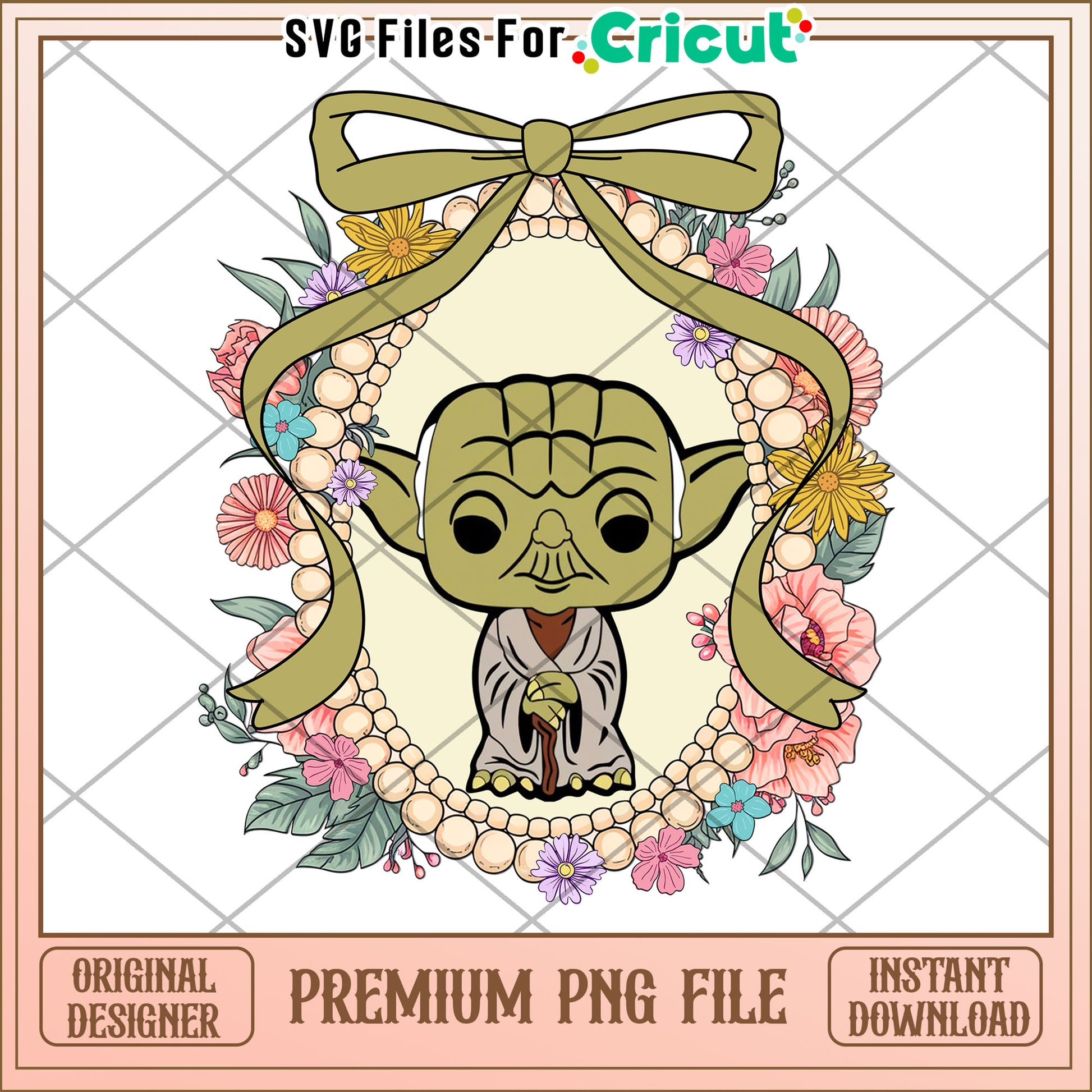 Yoda Floral PNG Sublimation Design