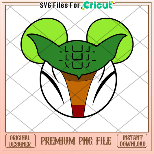 Yoda Mickey Mouse Ears PNG Cricut