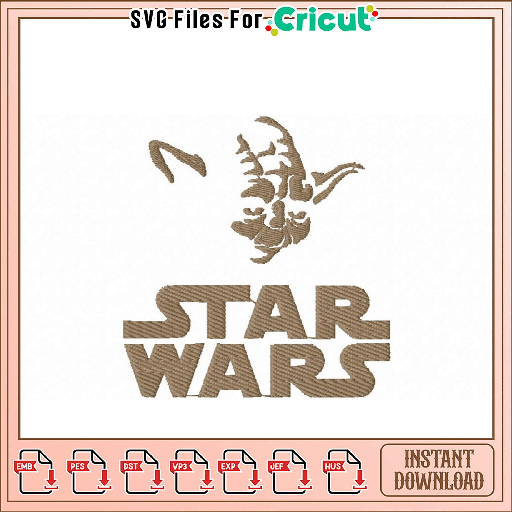 Yoda Star Wars Embroidery Design Instant Download
