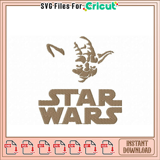 Yoda Star Wars Embroidery Design Instant Download