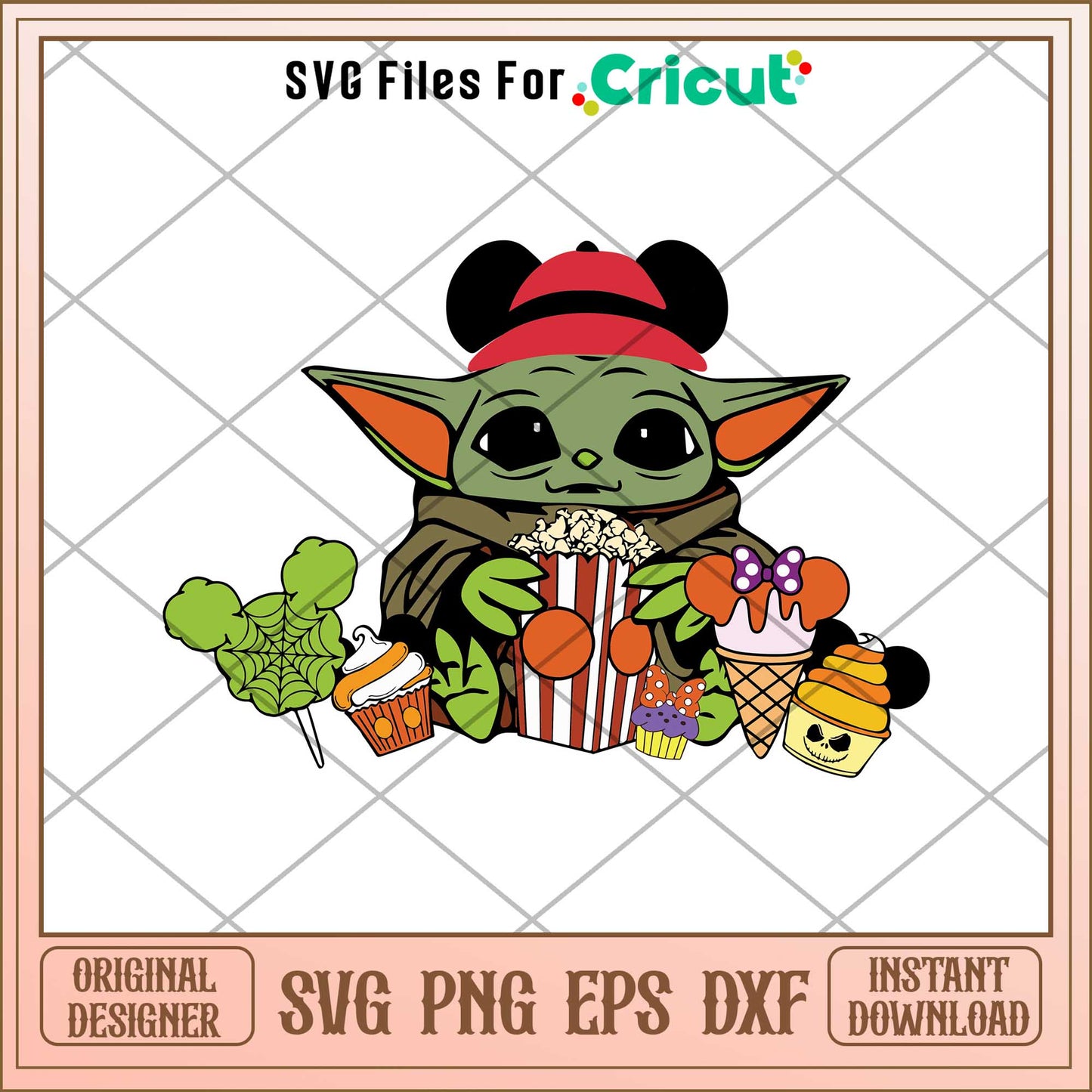Yoda snack halloween design svg, The Mandalorian  svg,   digital download