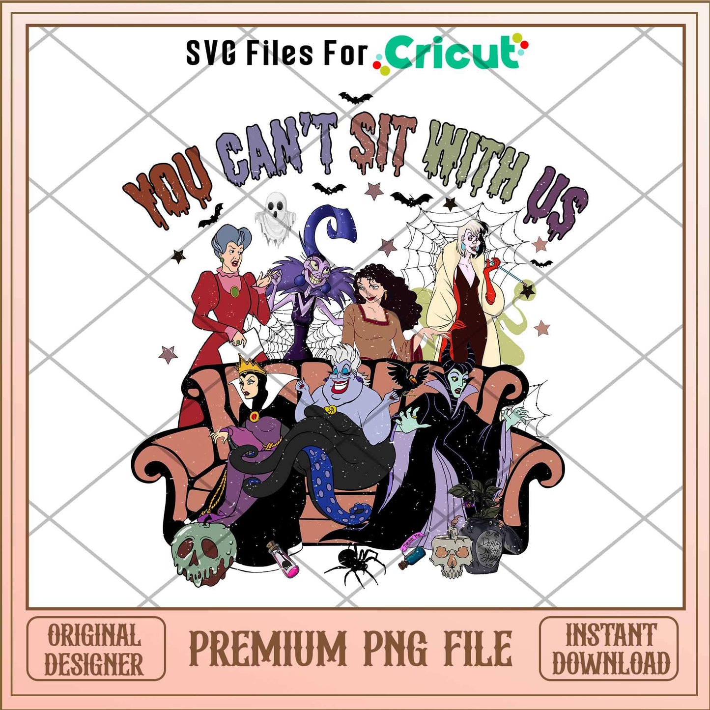 You Can't Sit With Us png, Disney characters png, Digital Download