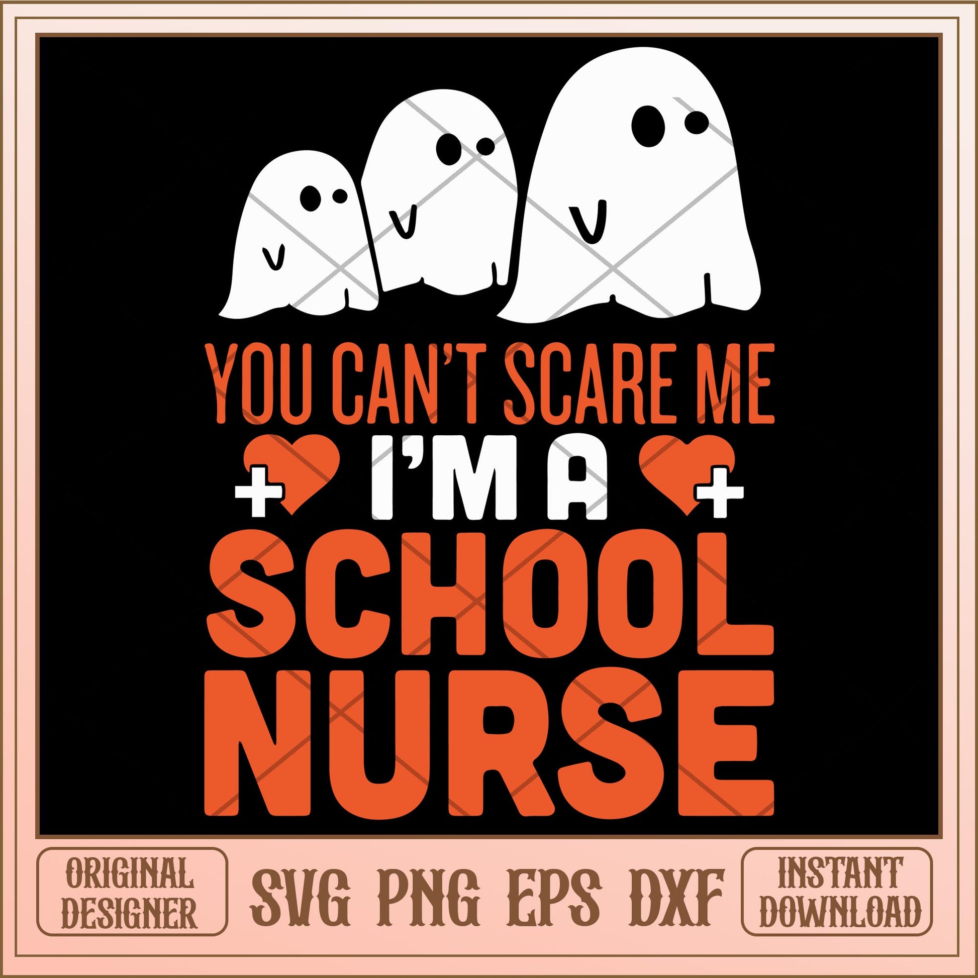 You Can't Scare Me I'm A School Nurse svg, disney characters svg, digital download