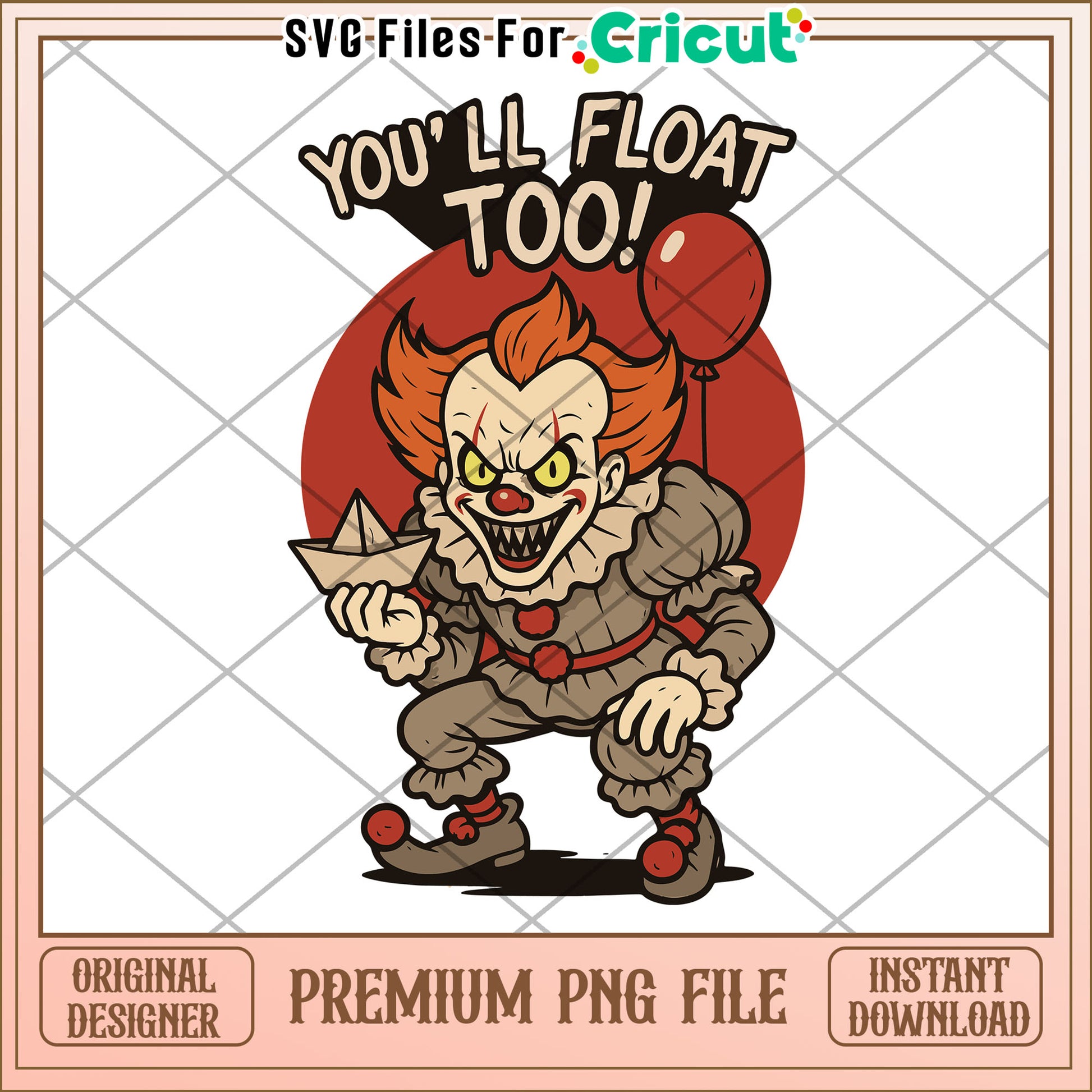 You'll float too png, halloween png, halloween season png