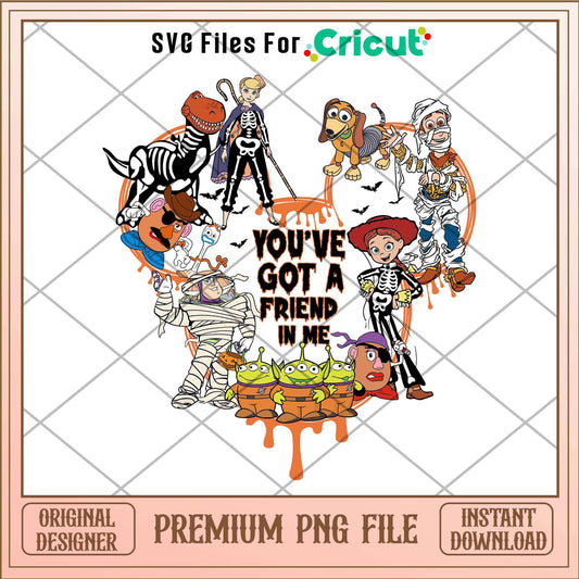 You've Got A Friend In Me Png, Toy story character png, digital download (2)