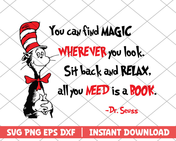 You can find magic whenever you look dr.seuss quotes svg 
