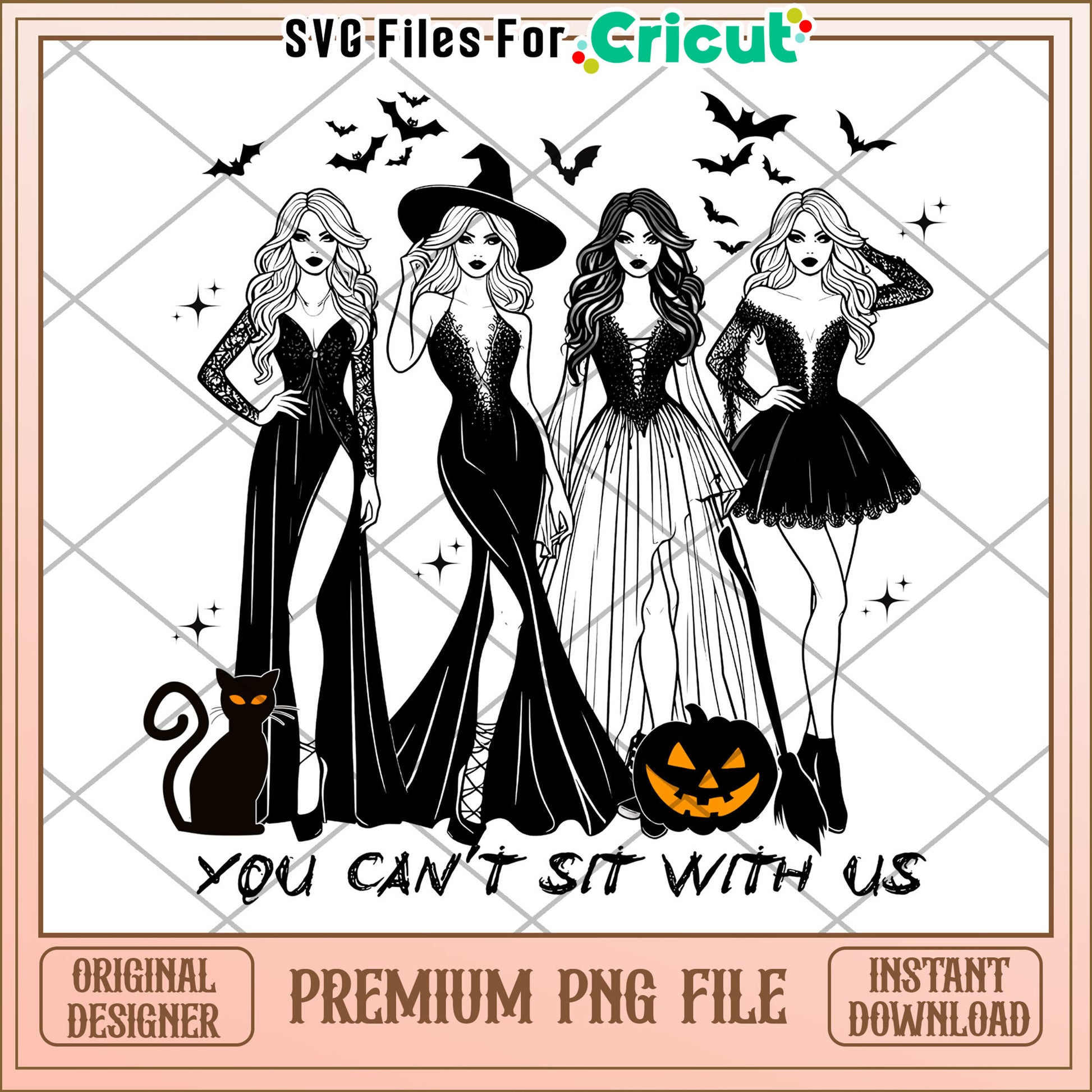 You cant sit witch us png, spirit halloween​ png, halloween candy png