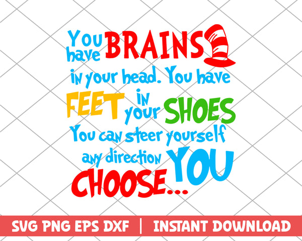 You have brains in your head svg 