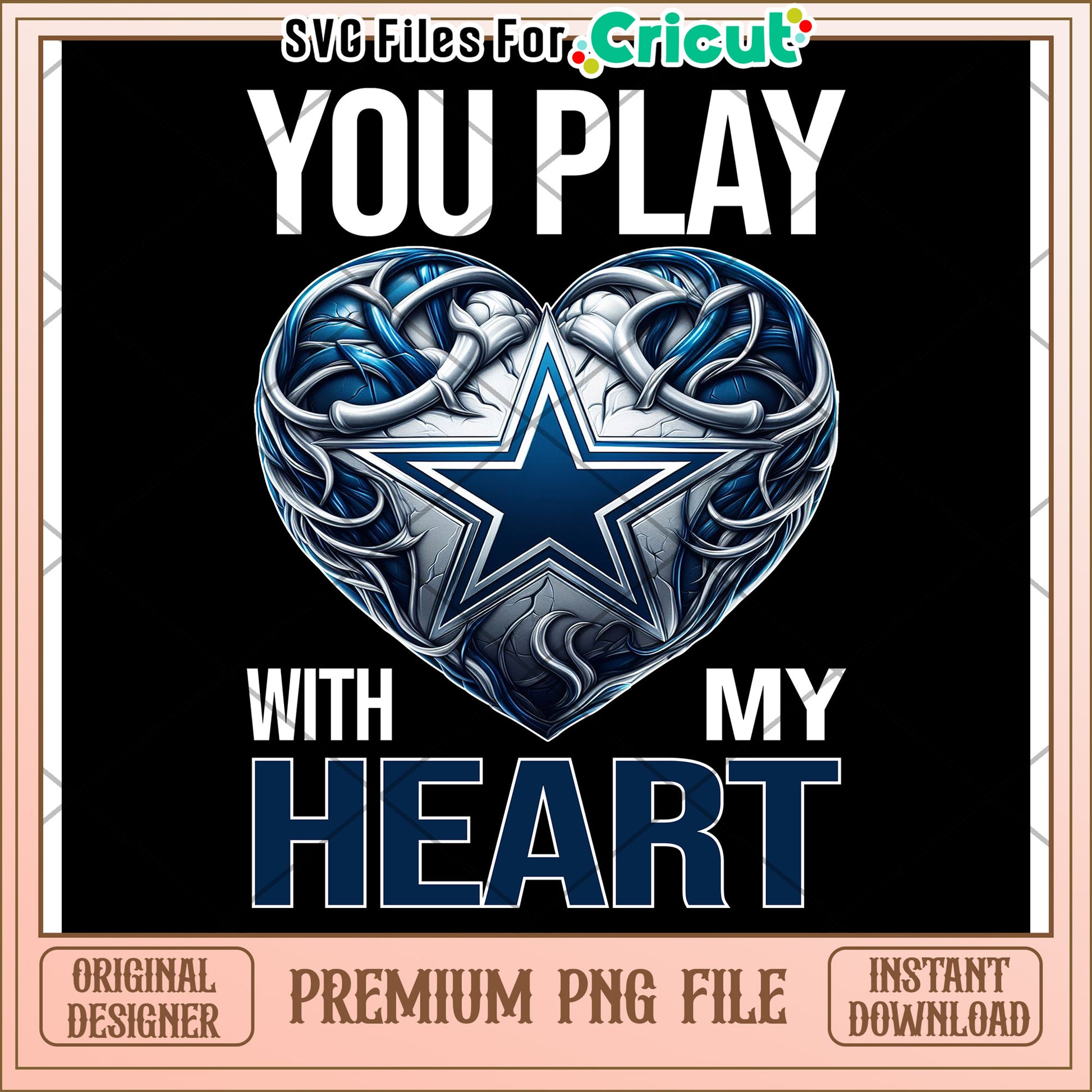 You play with my heart PNG design, premium instant download file