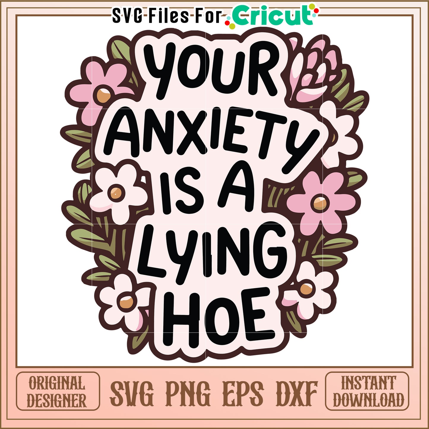 Your annxiety is a lying hoe svg, halloween design svg, spooky season svg