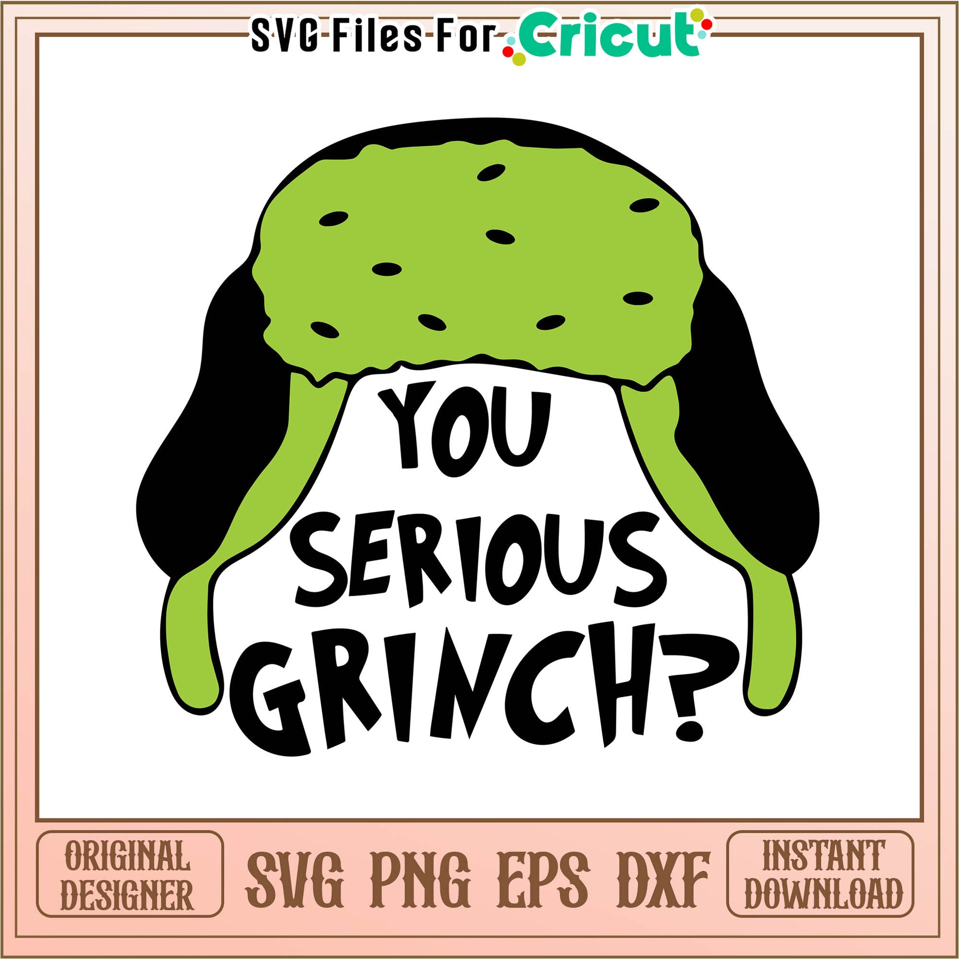 You serious grinch clark griswold hat svg, the grinch hat​ svg