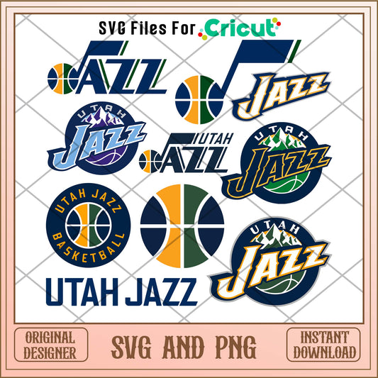 Ytah Jazz logo svg, Ytah Jazz basketball svg bundle, NBA svg