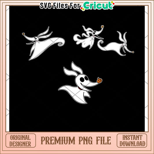 Zero black text png, halloween decorations png, spooky fall png
