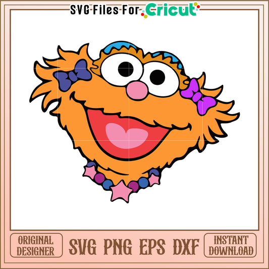 Zoe svg, sesame street svg, sesame cartoon svg