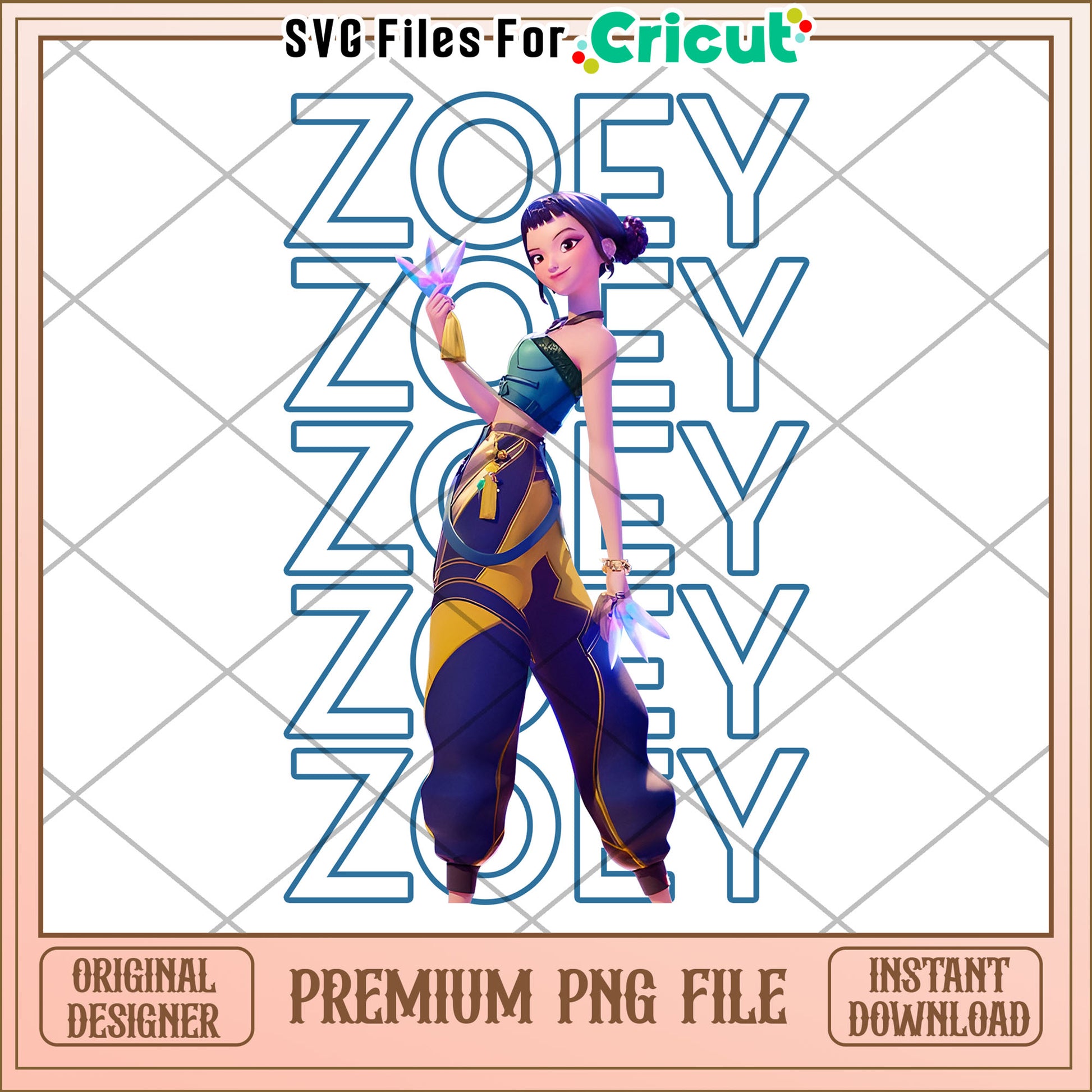 Zoey characters png, manhwa png, saja and huntrix png