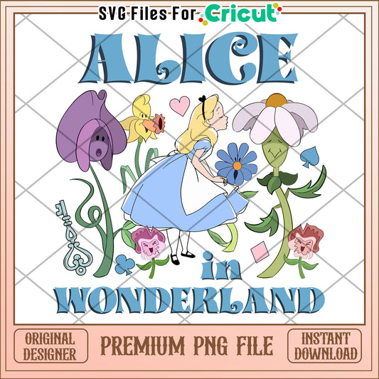 alice in wonderland​ design png, disney characters png