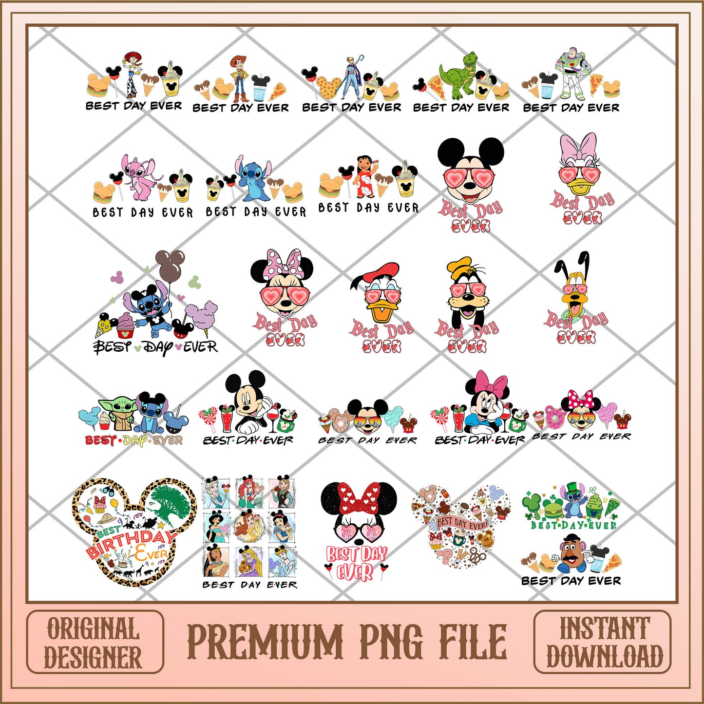 Mickey mouse best day ever PNG bundle