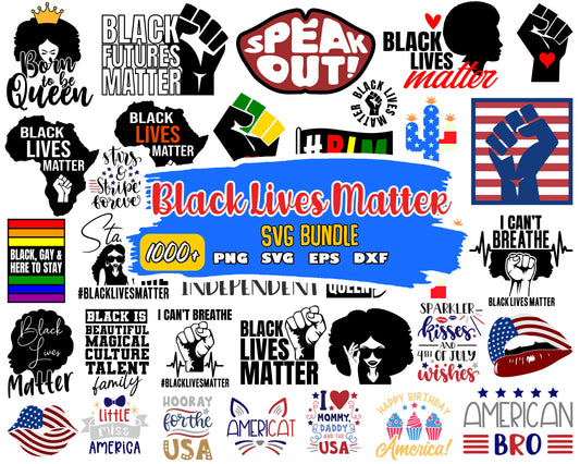 Black lives maters logo design bundle svg, american bro​ svg