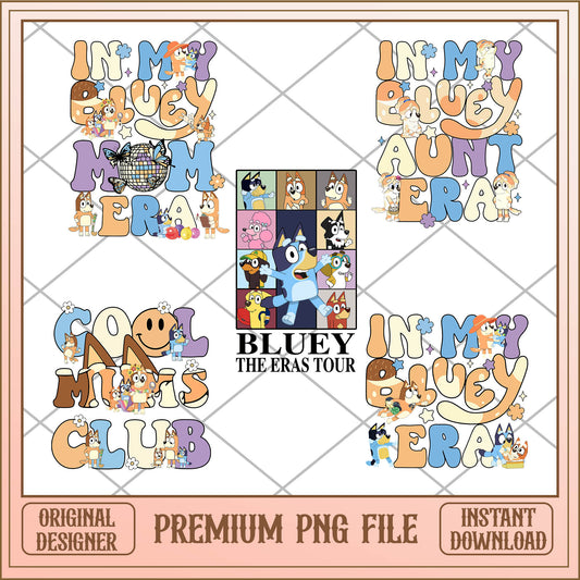 Bluey the eras tour png bundle