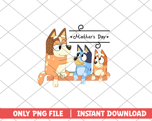 Bluey family Mother's Day png