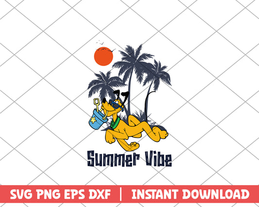 Summer vibes pluto disney svg