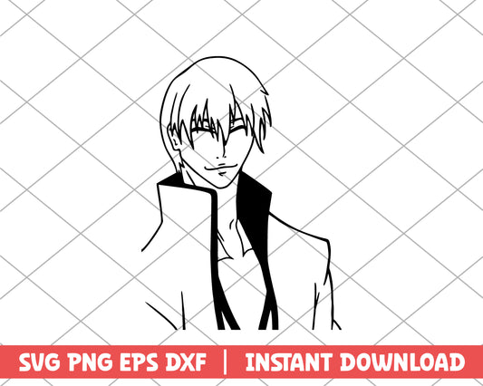 Bleach ichimaru gin art anime svg