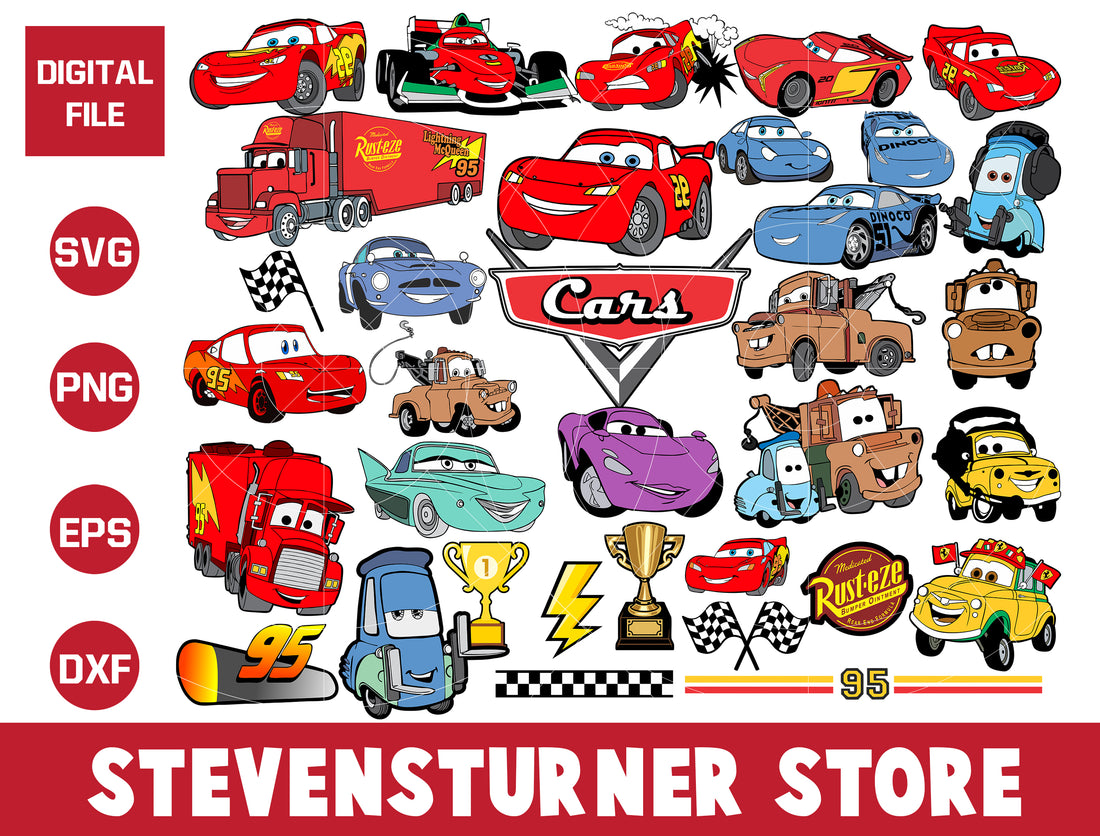 Disney car design SVG Bundle – svg files for cricut