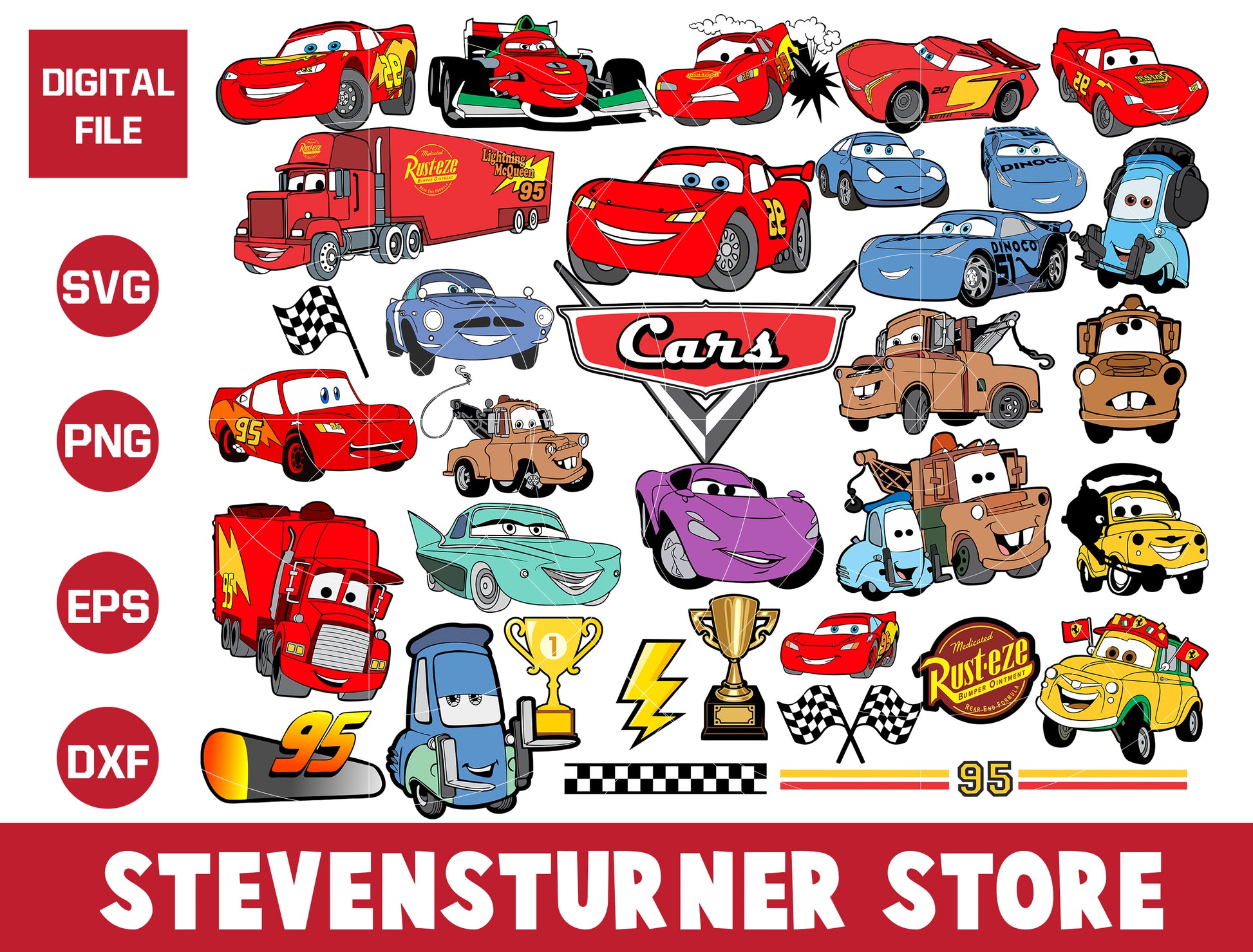 Disney car design SVG Bundle