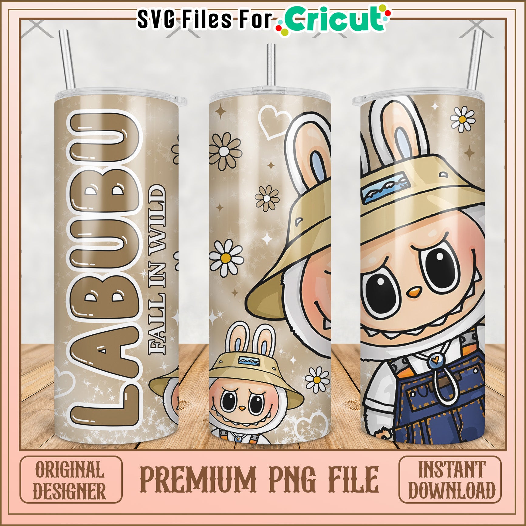 chrysanthemum tumbler png, labubu macaron​ png, the monsters labubu​ png
